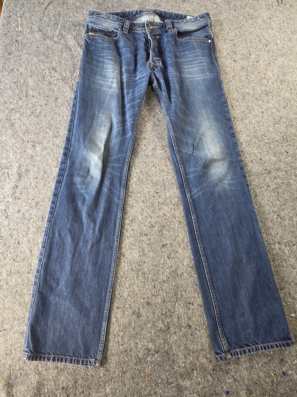 Diesel Safado Mens 31x32 Jeans 0801Z Blue Regular Slim Straight Y2K Denim